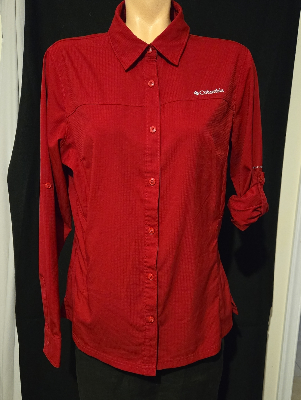 Women's Columbia Wine Omni Shade Long Sleeve Shirt